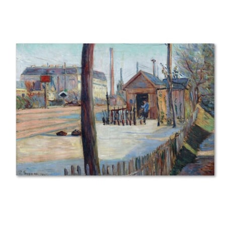 Paul Signac 'Railway Junction Near Boiscolombes' Canvas Art,22x32